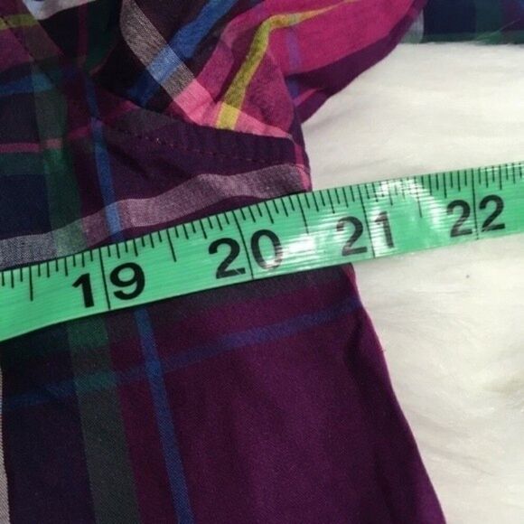 VICTORIA’S SECRET PLAID LONG SLEEVE BUTTON UP SLEEPING SHIRT SZ SMALL - Picture 5 of 7